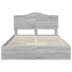Κρεβάτι Αποθήκης Γκρίζο Σονομα 150 x 200 cm Επεξεργασμένο Ξύλο