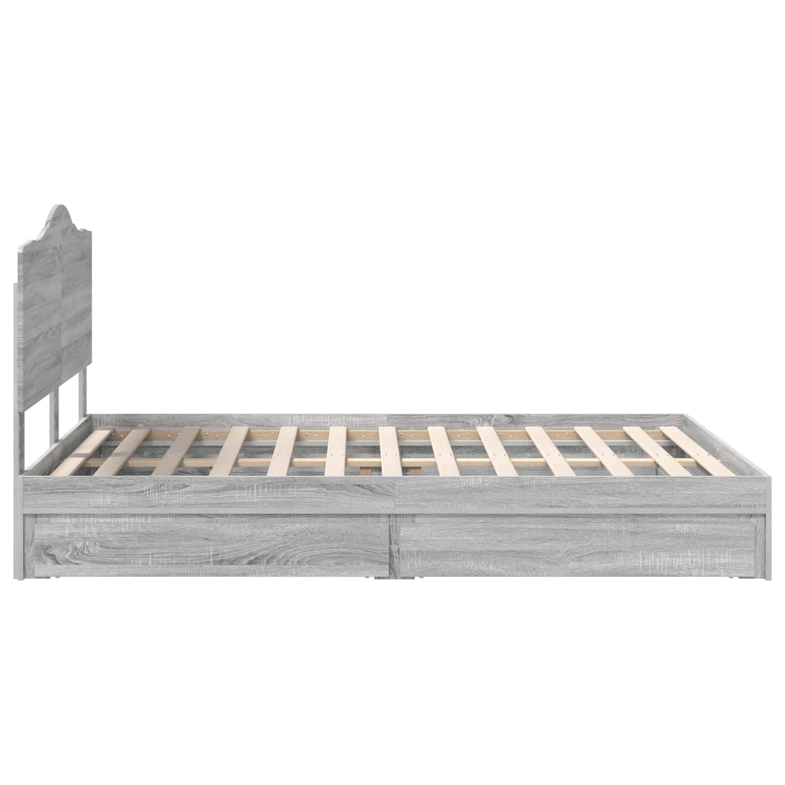 Κρεβάτι Αποθήκης Γκρίζο Σονομα 140 x 200 cm Επεξεργασμένο ξύλο