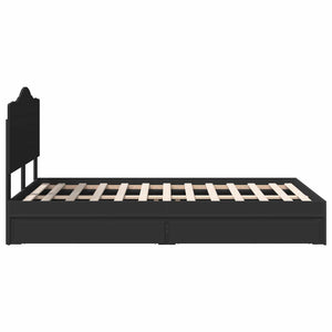 Κρεβάτι Αποθήκης Μαύρο 120 x 190 cm Επεξεργασμένο ξύλο - Pakobazaar