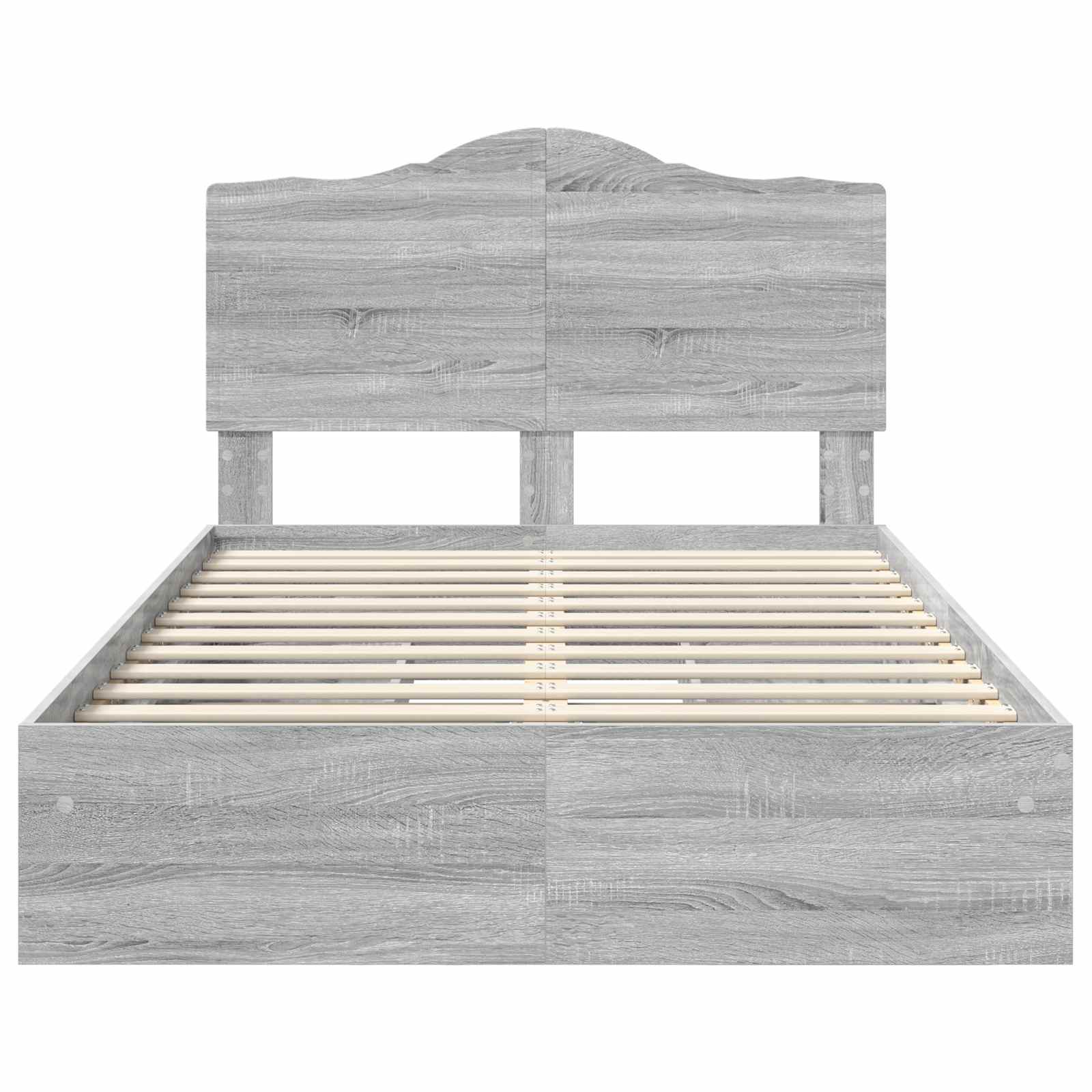 Κρεβάτι Αποθήκης Γκρίζο Σονομα 120 x 190 cm Επεξεργασμένο Ξύλο