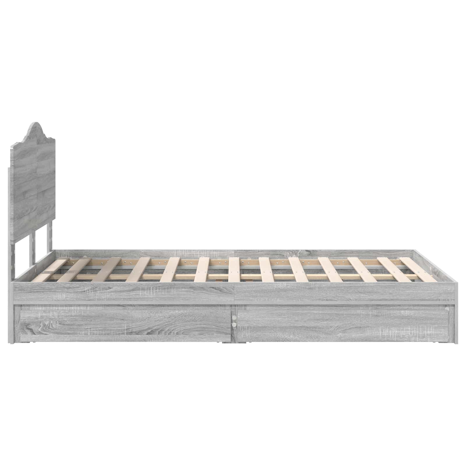 Κρεβάτι Αποθήκης Γκρίζο Σονομα 120 x 190 cm Επεξεργασμένο Ξύλο