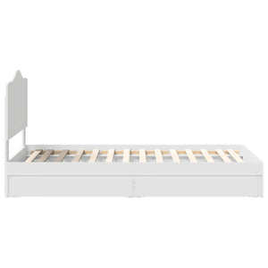 Κρεβάτι Αποθήκης Λευκό 70 x 190 cm Επεξεργασμένο Ξύλο