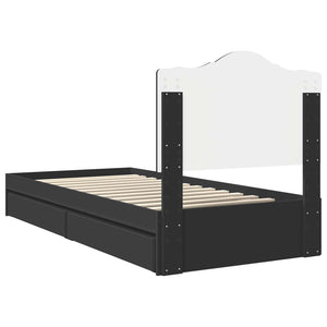 Κρεβάτι Αποθήκης Μαύρο 70 x 190 cm Επεξεργασμένο Ξύλο