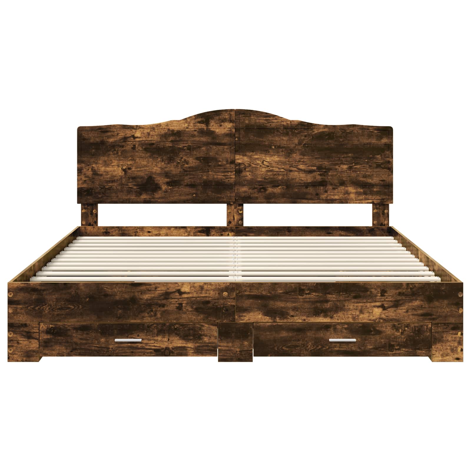 Σκελετός Κρεβατιού με κεφαλάρι Καπνιστό Δρύς 200 x 200 cm