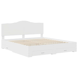 Σκελετός Κρεβατιού Λευκό 180 x 200 cm Επεξεργασμένο Ξύλο