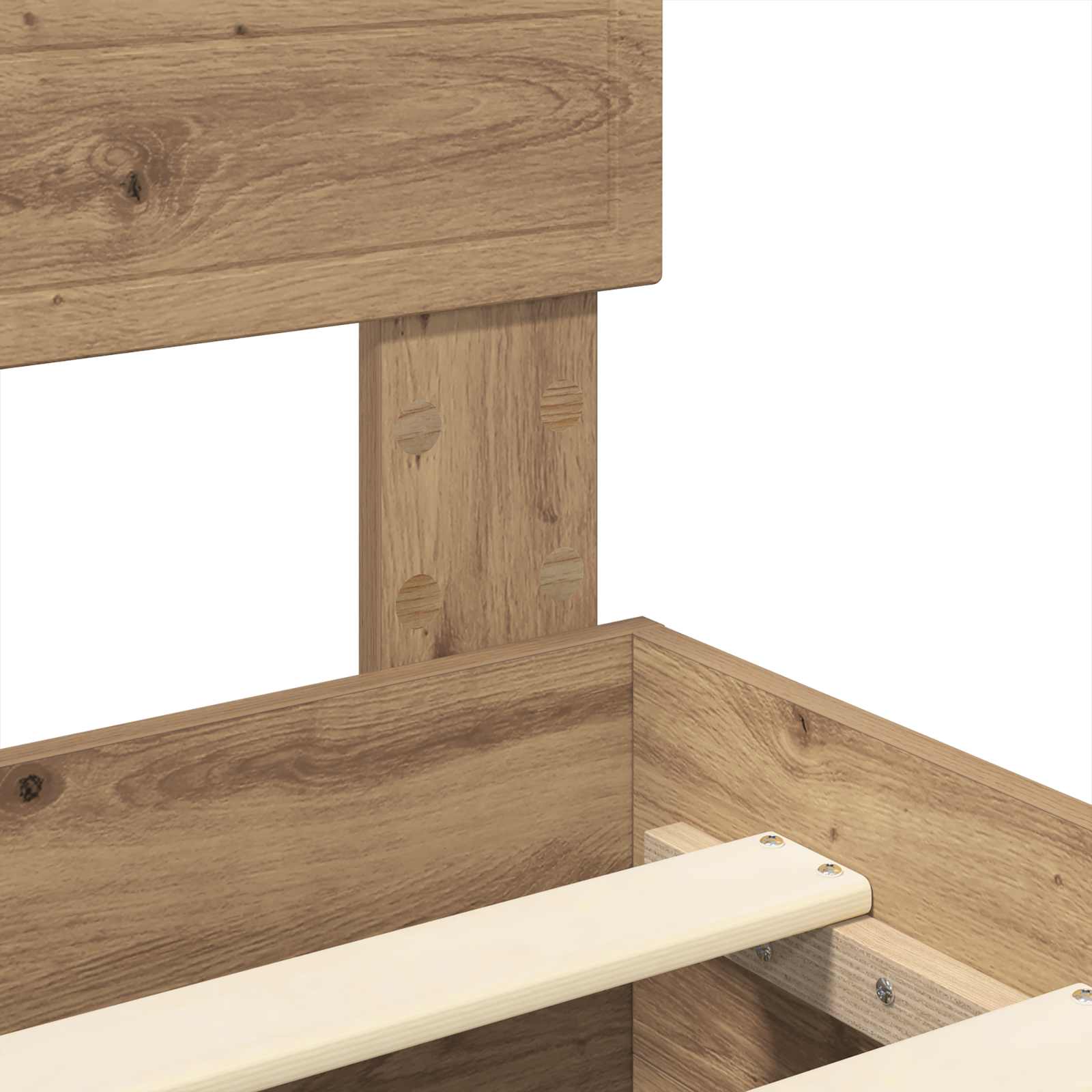 Σκελετός Κρεβατιού Artisan Oak 180 x 200 cm Επεξεργασμένο Ξύλο - Pakobazaar