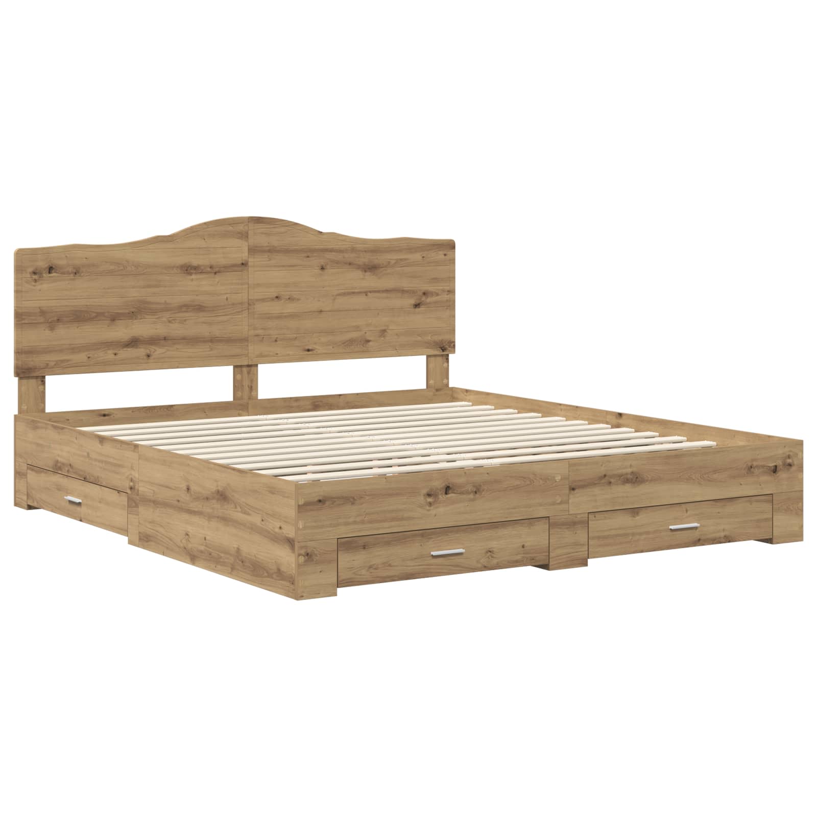 Σκελετός Κρεβατιού Artisan Oak 180 x 200 cm Επεξεργασμένο Ξύλο - Pakobazaar