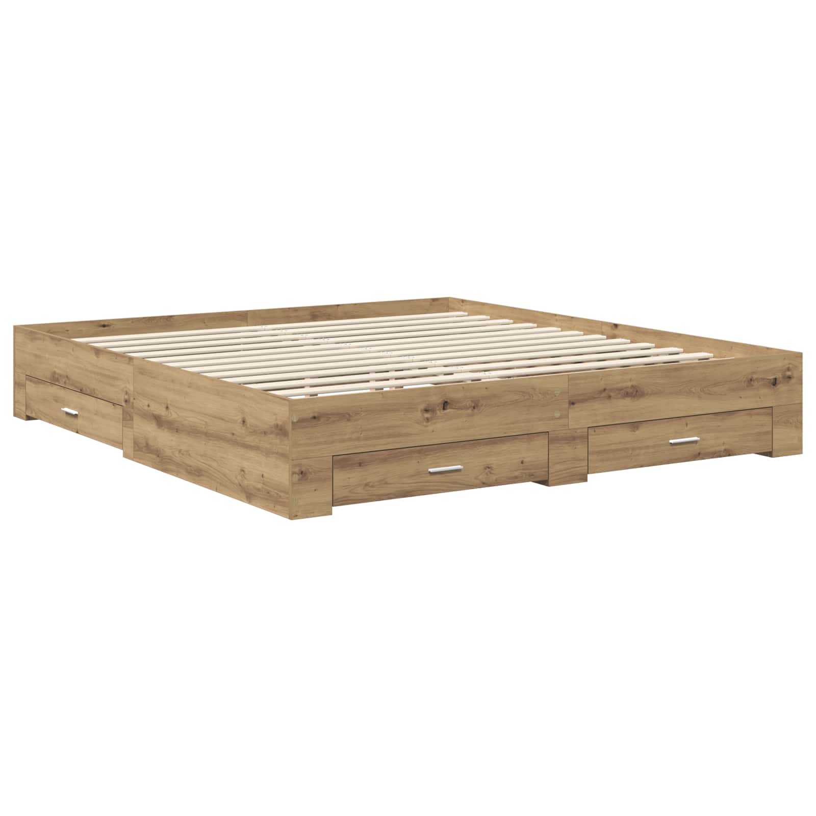 Σκελετός Κρεβατιού Artisan Oak 180 x 200 cm Επεξεργασμένο Ξύλο - Pakobazaar