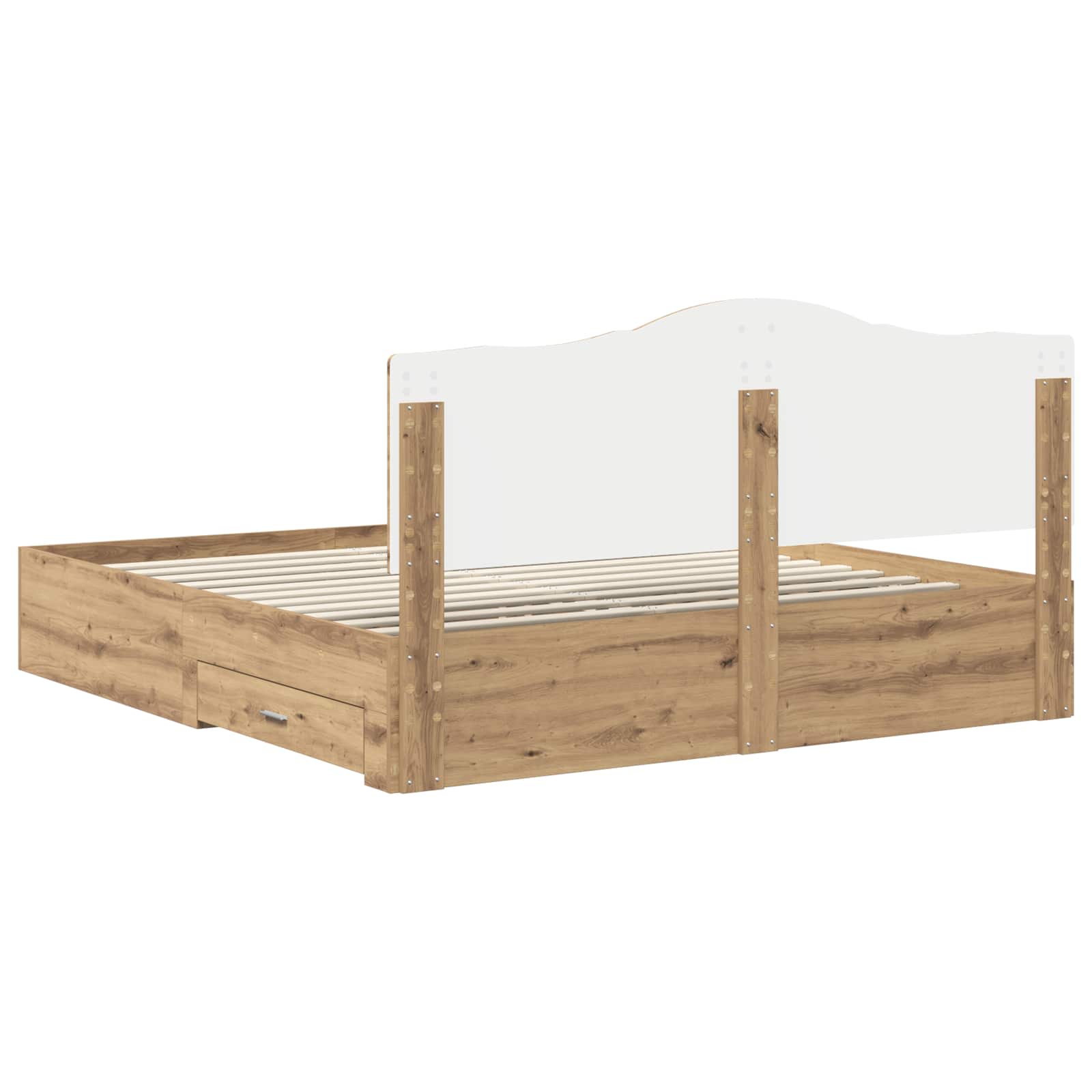 Σκελετός Κρεβατιού Artisan Oak 180 x 200 cm Επεξεργασμένο Ξύλο - Pakobazaar