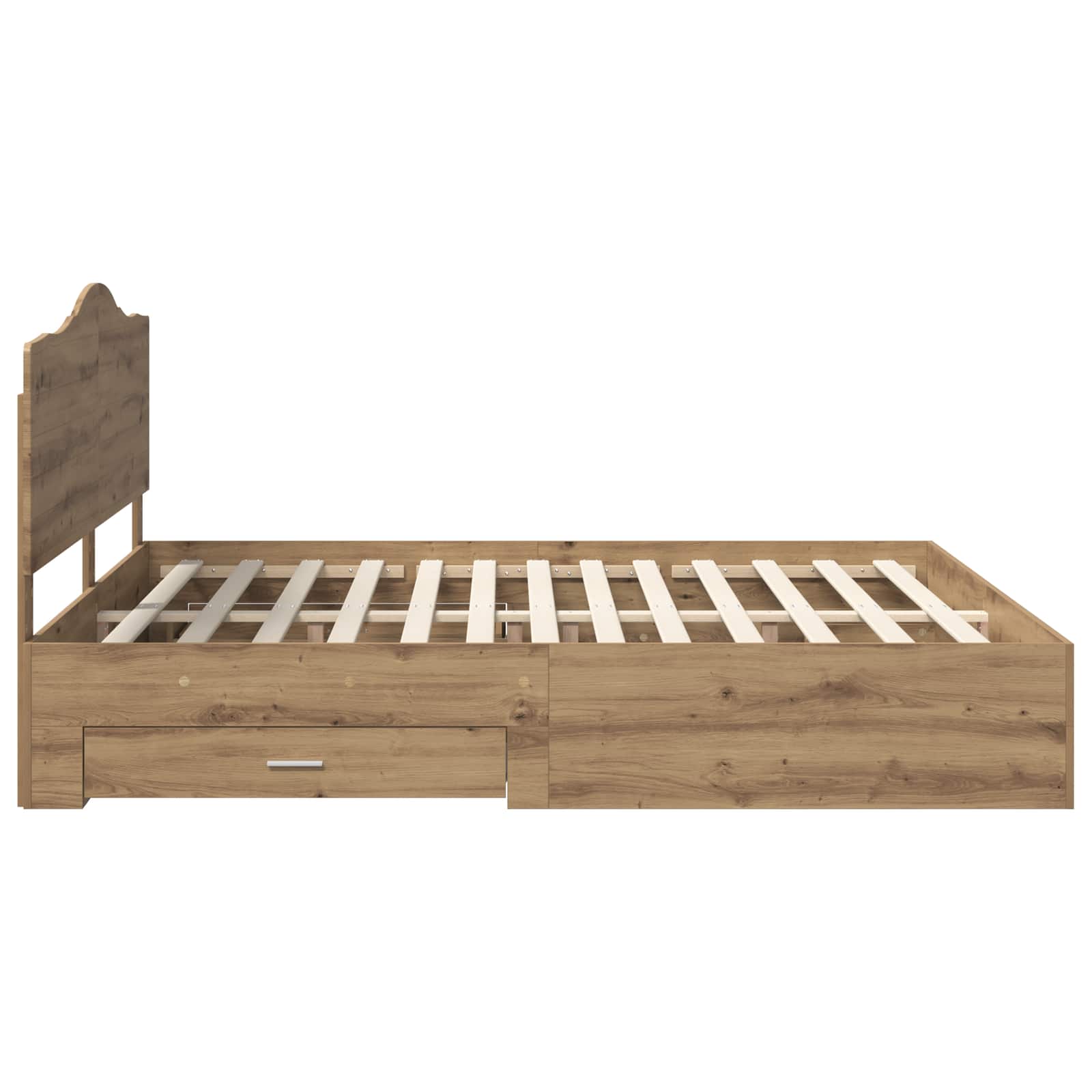 Σκελετός Κρεβατιού Artisan Oak 180 x 200 cm Επεξεργασμένο Ξύλο - Pakobazaar