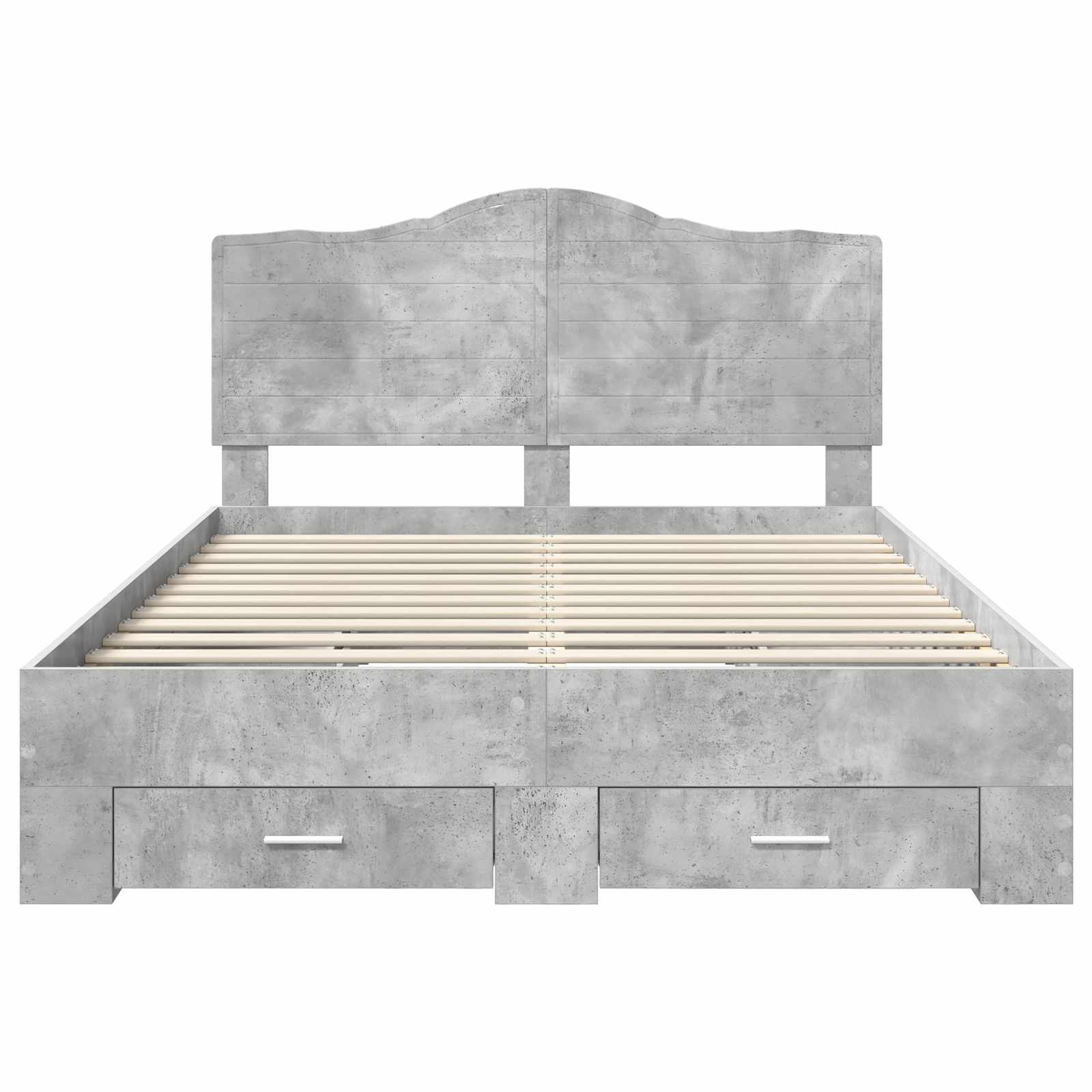 Σκελετός Κρεβατιού με κεφαλάρι Σκυρόδεμα Γκρι 150 x 200 cm