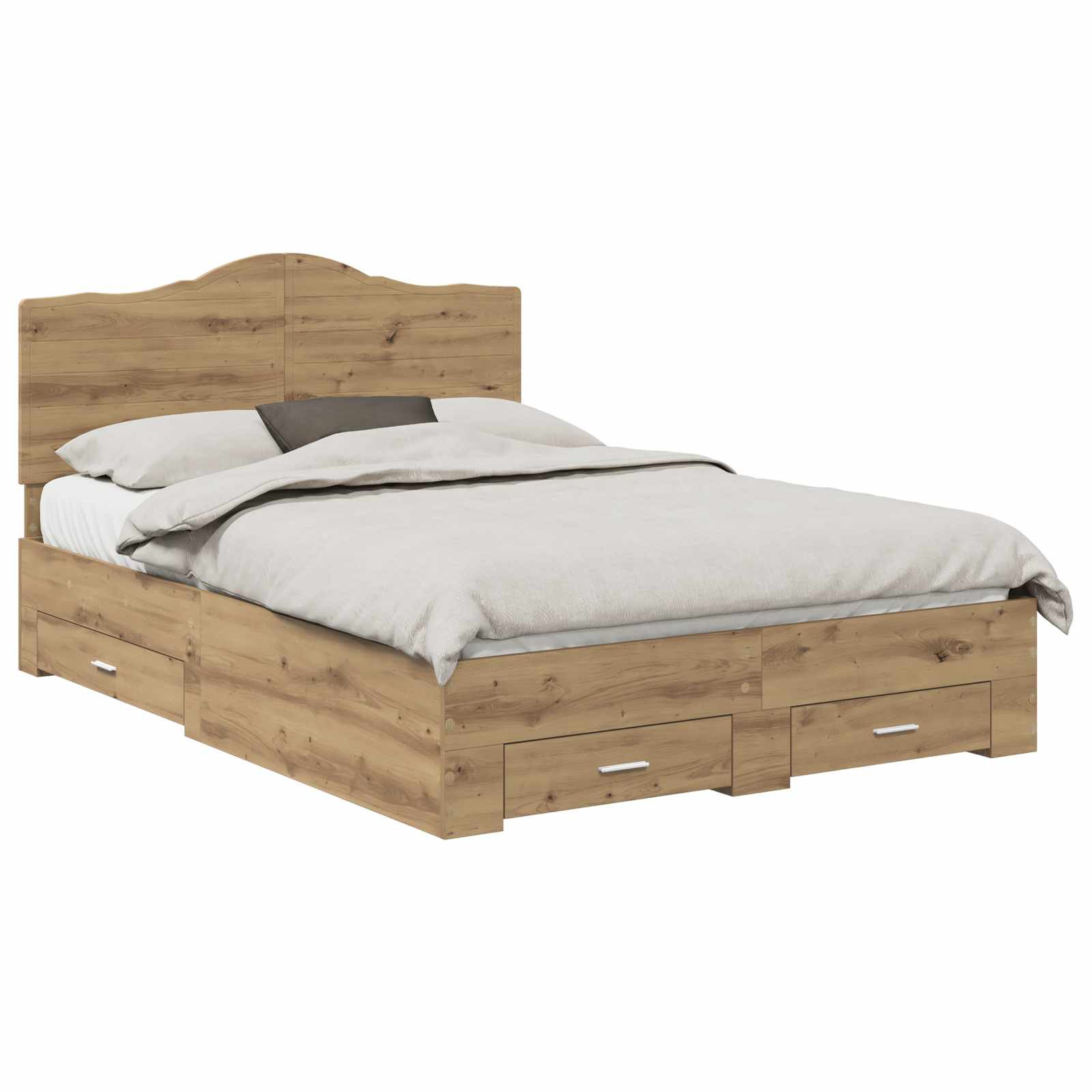 Σκελετός Κρεβατιού Artisan Oak 140 x 200 cm Επεξεργασμένο Ξύλο - Pakobazaar