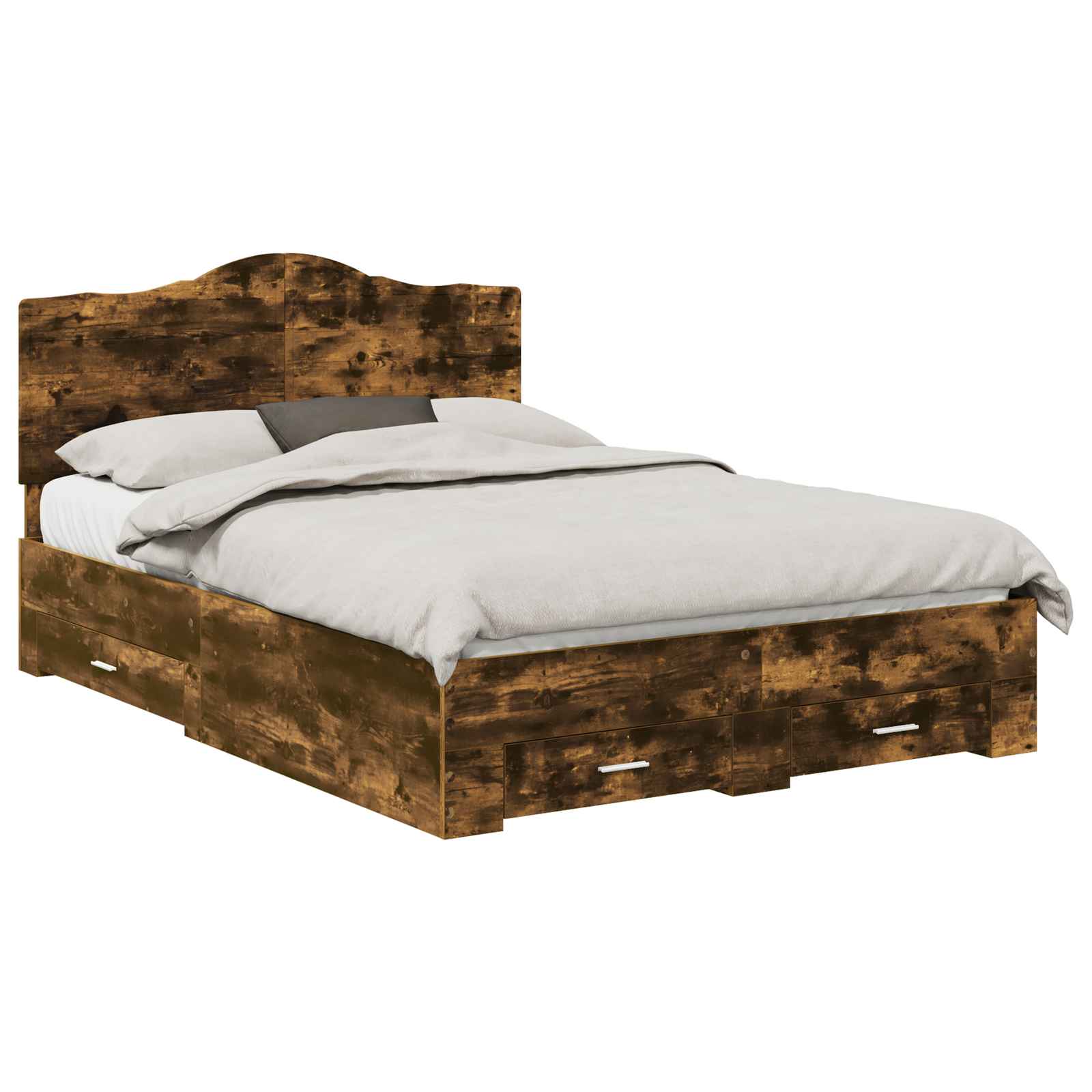 Σκελετός Κρεβατιού με κεφαλάρι Καπνιστό Δρύς 140 x 190 cm