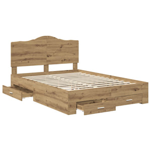 Σκελετός Κρεβατιού Artisan Oak 140 x 190 cm Επεξεργασμένο Ξύλο - Pakobazaar