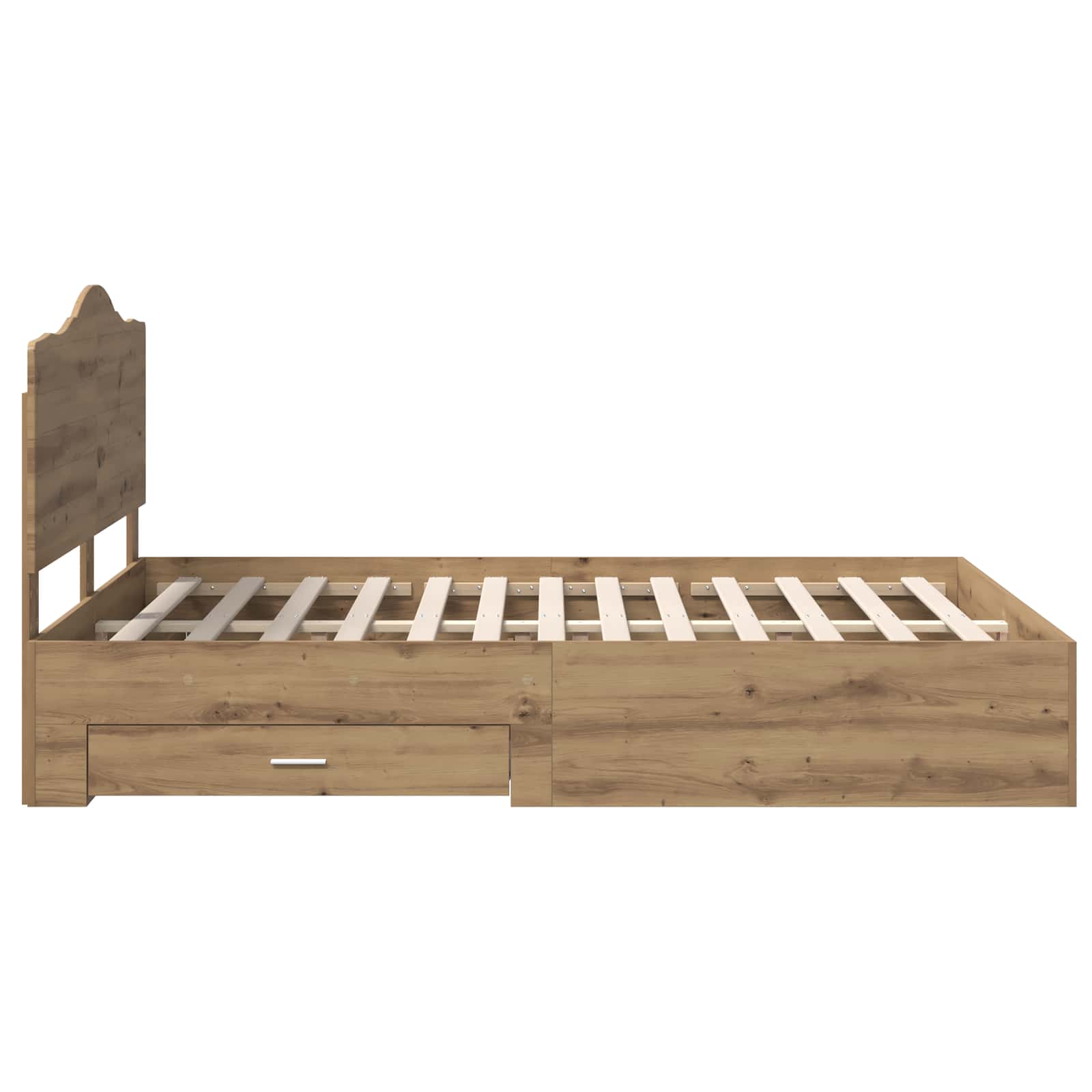 Σκελετός Κρεβατιού Artisan Oak 140 x 190 cm Επεξεργασμένο Ξύλο - Pakobazaar