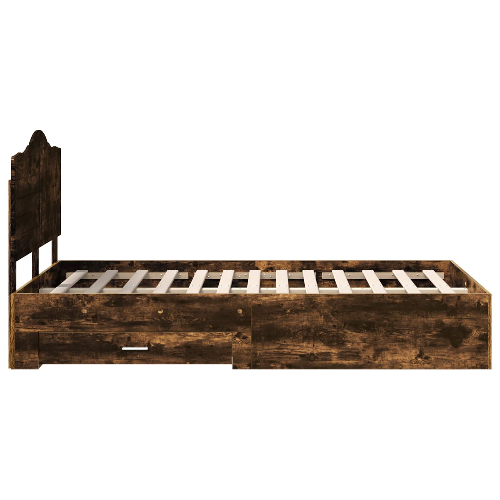 Σκελετός Κρεβατιού με κεφαλάρι Καπνιστό Δρύς 135 x 190 cm