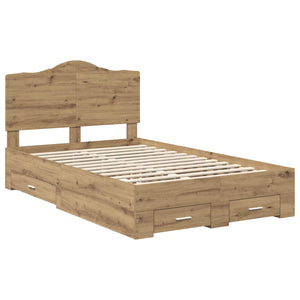 Σκελετός Κρεβατιού Artisan Oak 135 x 190 cm Επεξεργασμένο Ξύλο