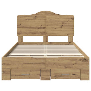 Σκελετός Κρεβατιού Artisan Oak 135 x 190 cm Επεξεργασμένο Ξύλο