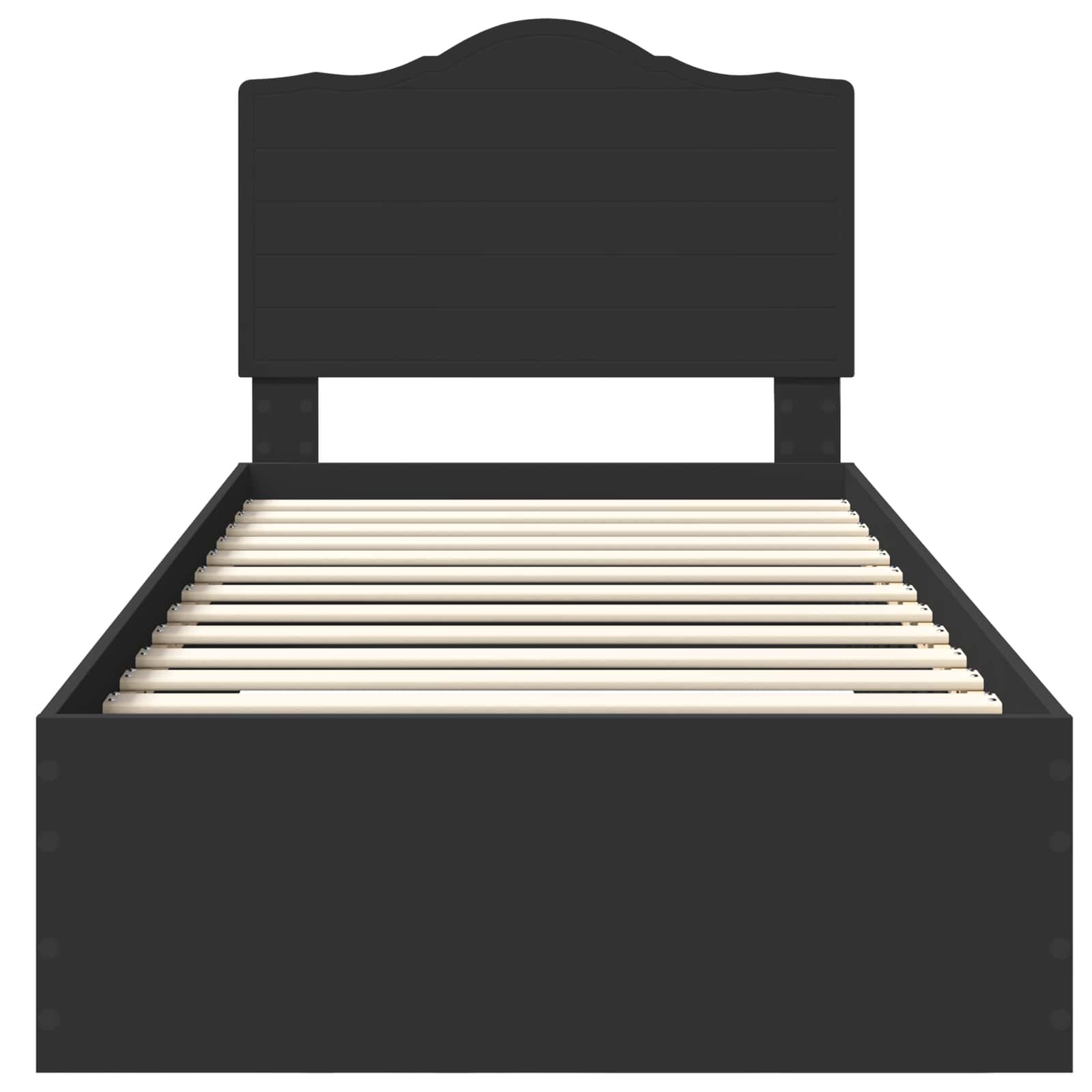 Σκελετός Κρεβατιού Μαύρο 100 x 200 cm Επεξεργασμένο ξύλο