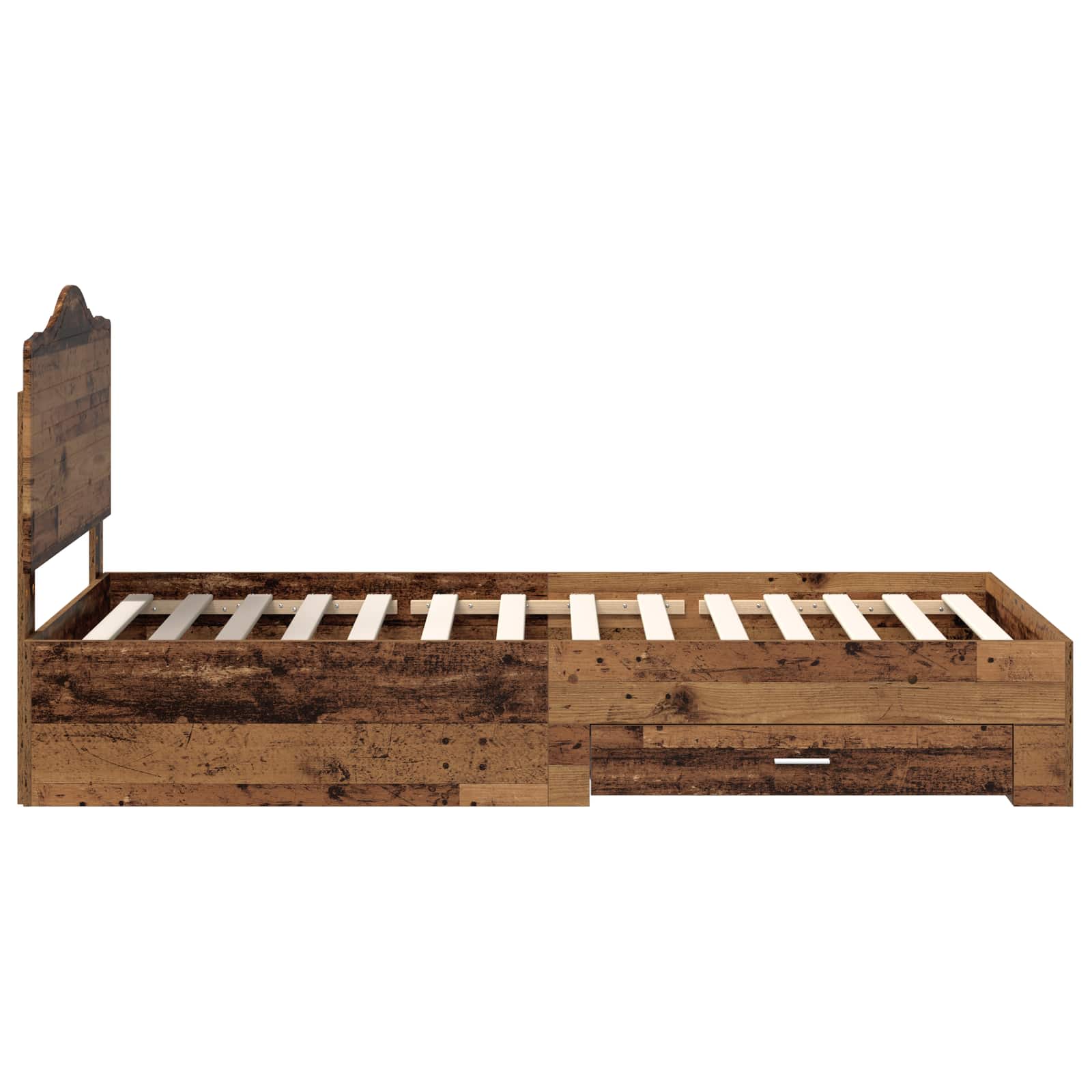 Σκελετός Κρεβατιού Παλιό ξύλο 100 x 200 cm Επεξεργασμένο ξύλο