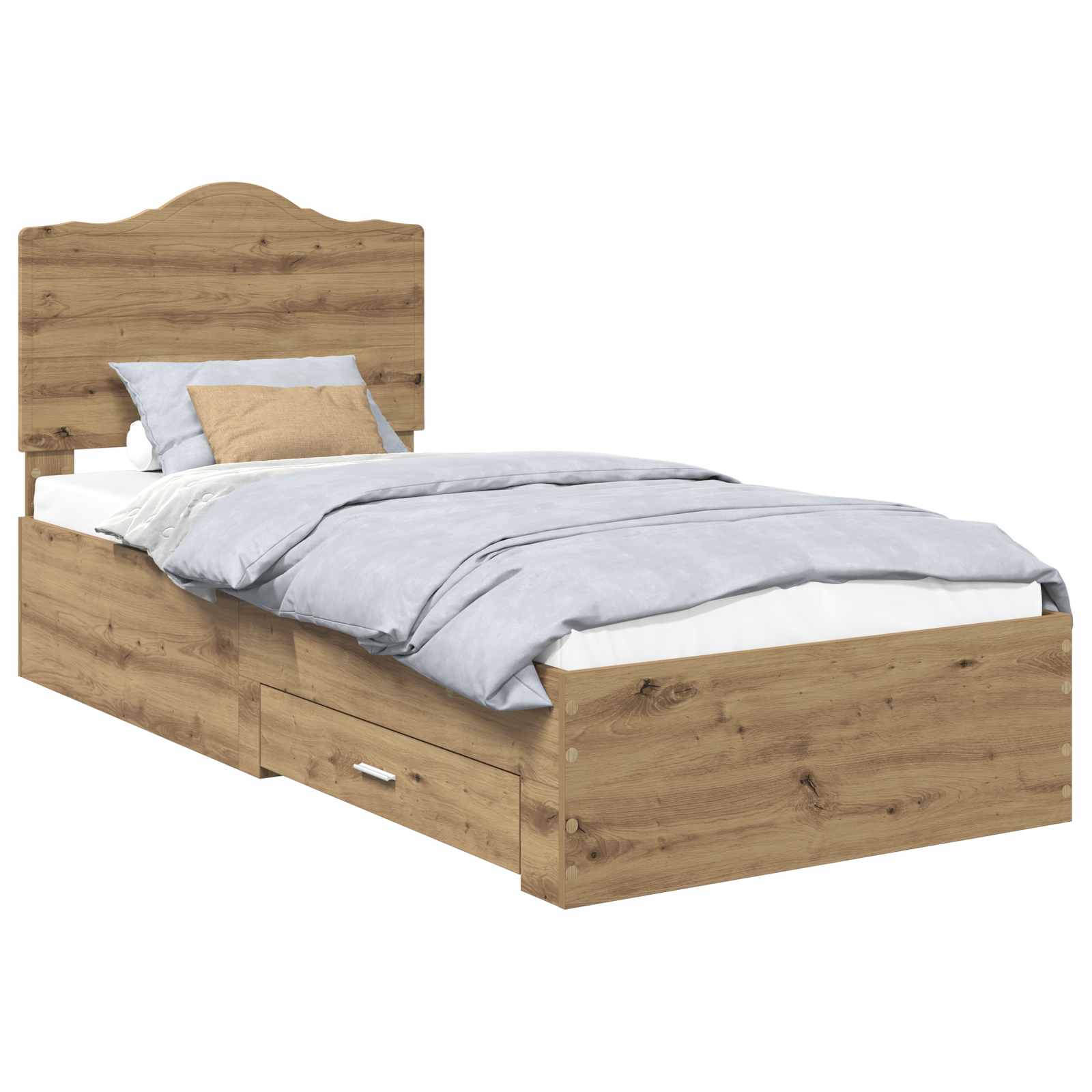 Σκελετός Κρεβατιού Artisan Oak 100 x 200 cm Επεξεργασμένο ξύλο