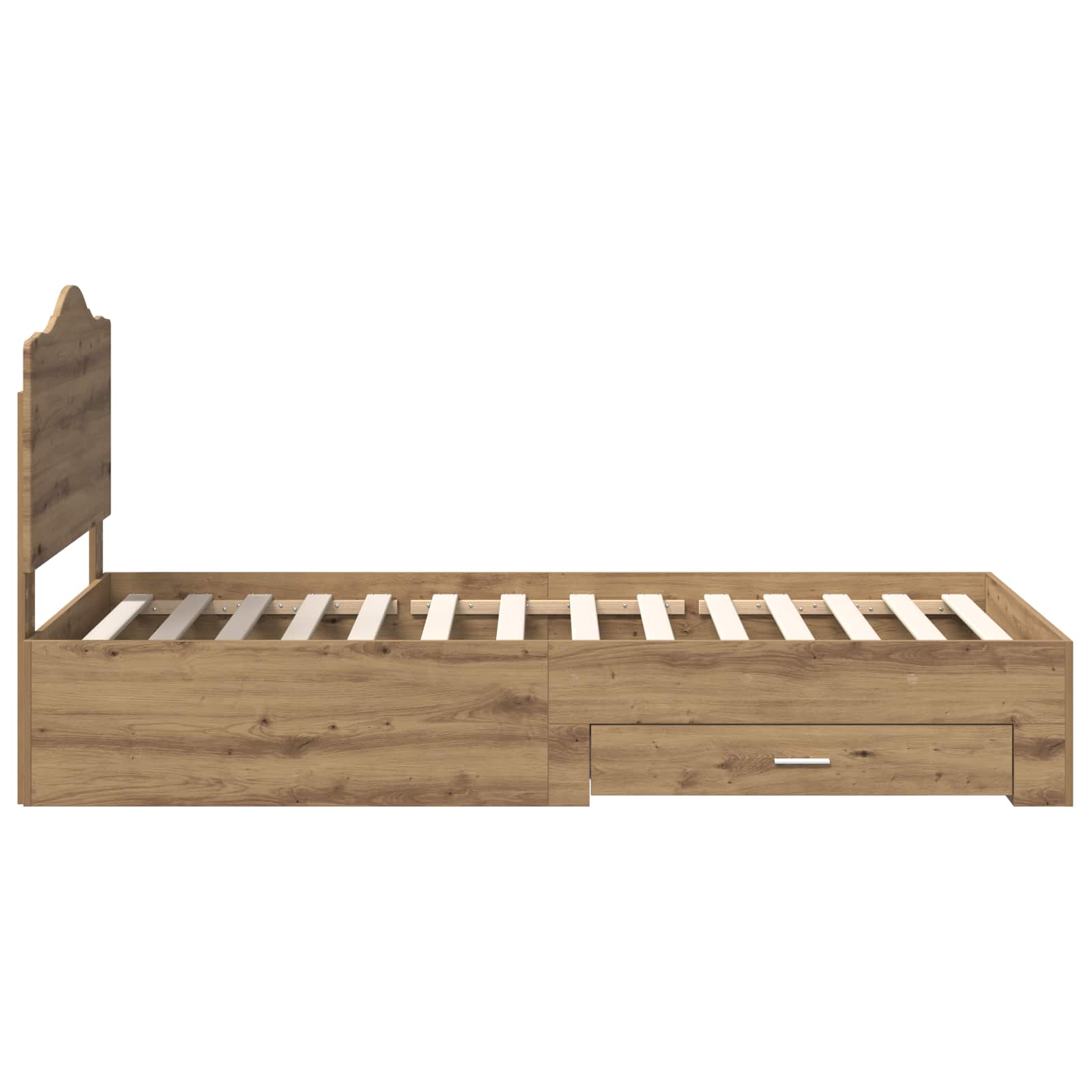 Σκελετός Κρεβατιού Artisan Oak 100 x 200 cm Επεξεργασμένο ξύλο