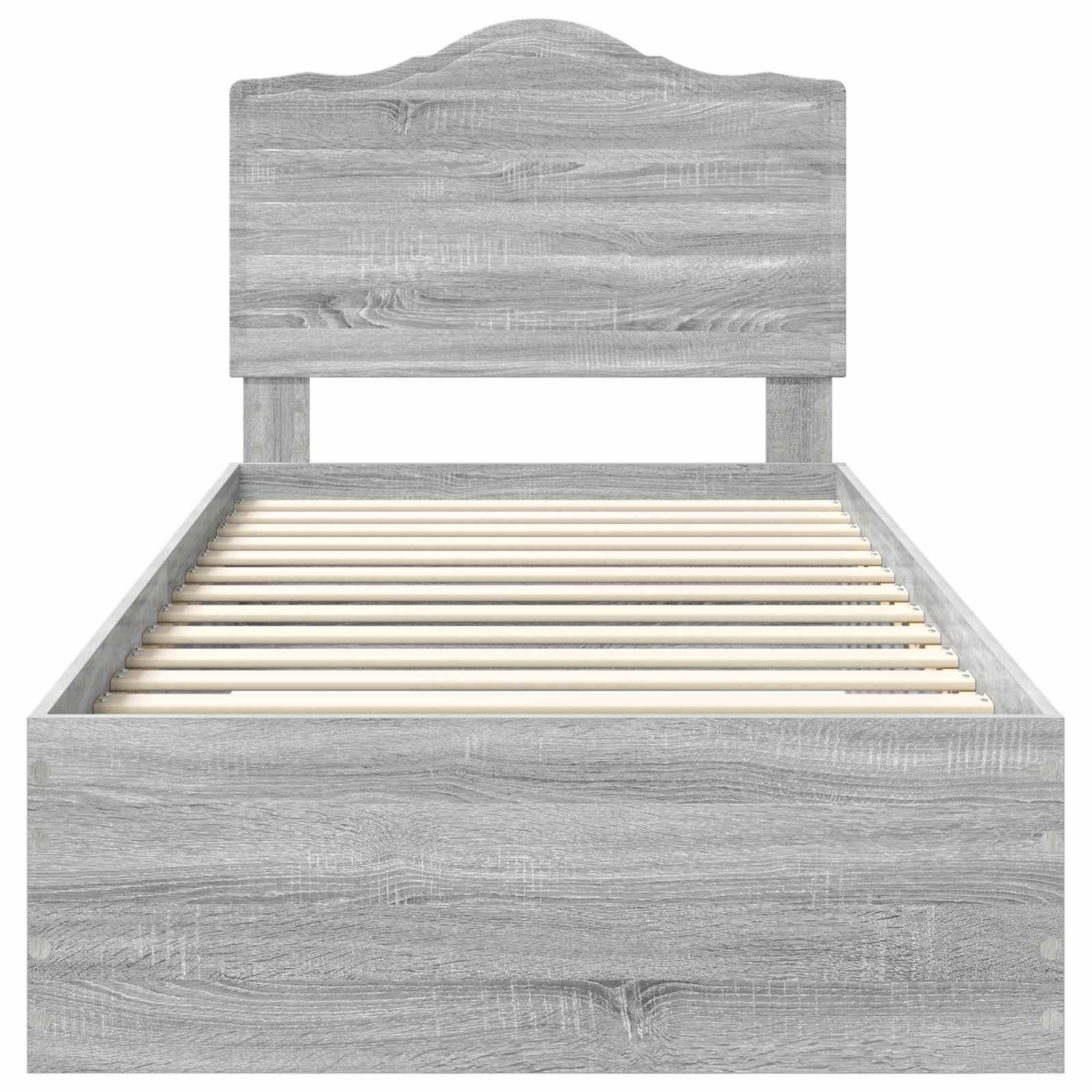 Σκελετός Κρεβατιού Γκρίζο Σονομα 90 x 190 cm Επεξεργασμένο ξύλο