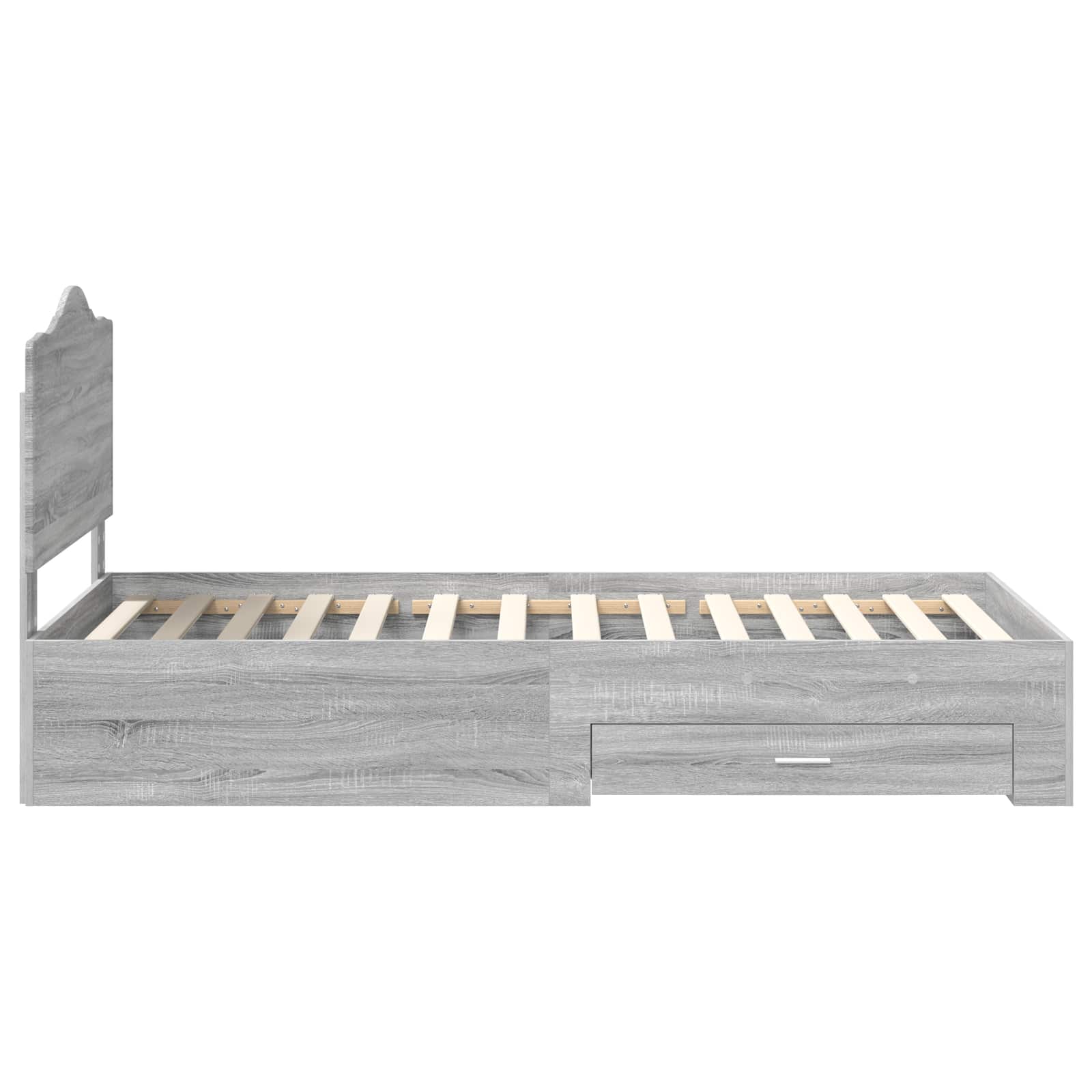 Σκελετός Κρεβατιού Γκρίζο Σονομα 90 x 190 cm Επεξεργασμένο ξύλο