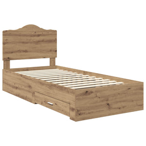 Σκελετός Κρεβατιού Artisan Oak 90 x 190 cm Επεξεργασμένο Ξύλο