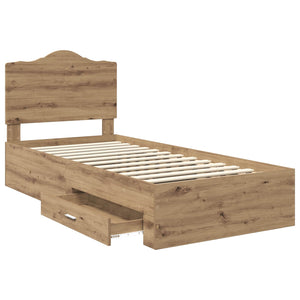 Σκελετός Κρεβατιού Artisan Oak 90 x 190 cm Επεξεργασμένο Ξύλο