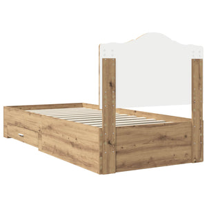 Σκελετός Κρεβατιού Artisan Oak 90 x 190 cm Επεξεργασμένο Ξύλο