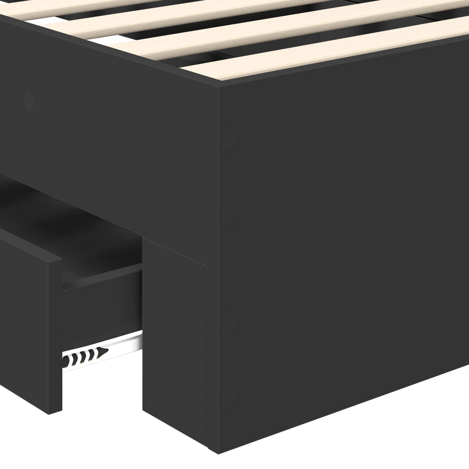 Σκελετός Κρεβατιού Μαύρο 70 x 190 cm Επεξεργασμένο ξύλο