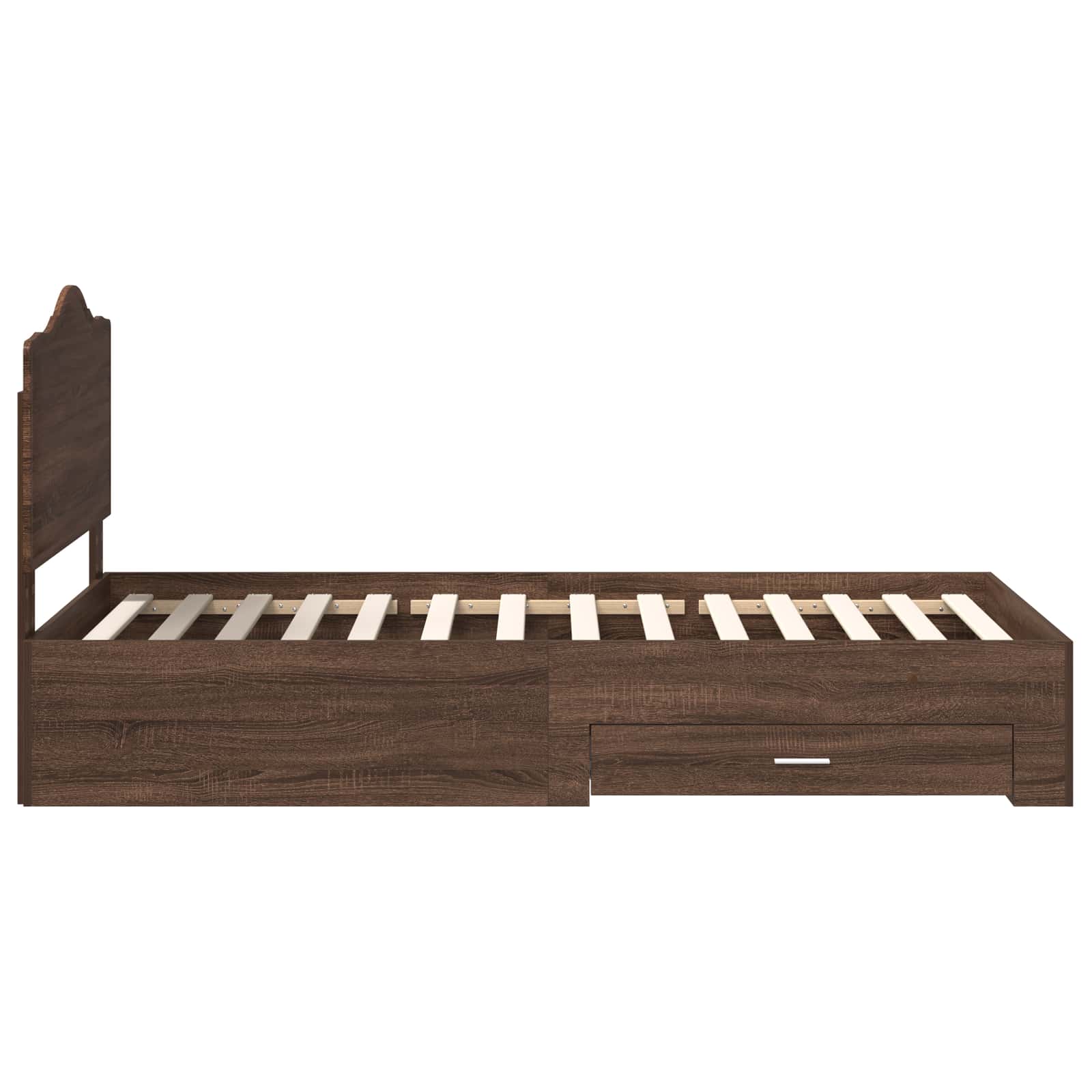 Σκελετός Κρεβατιού Καφέ δρυς 70 x 190 cm Επεξεργασμένο ξύλο