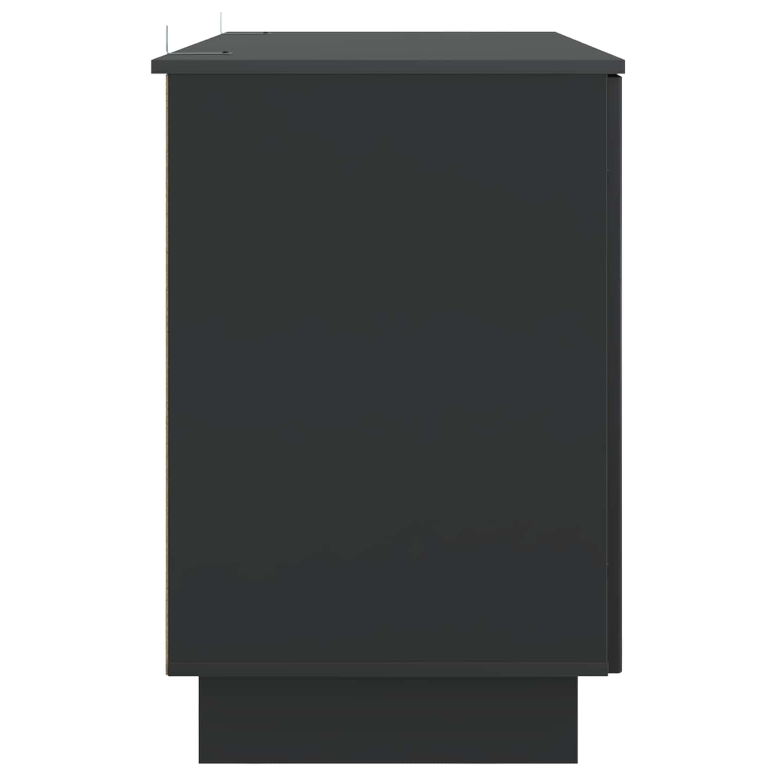 Γραφείο Μαύρο Επεξεργασμένο Ξύλο 142,5 x 50 x 75 εκ. - Pakobazaar