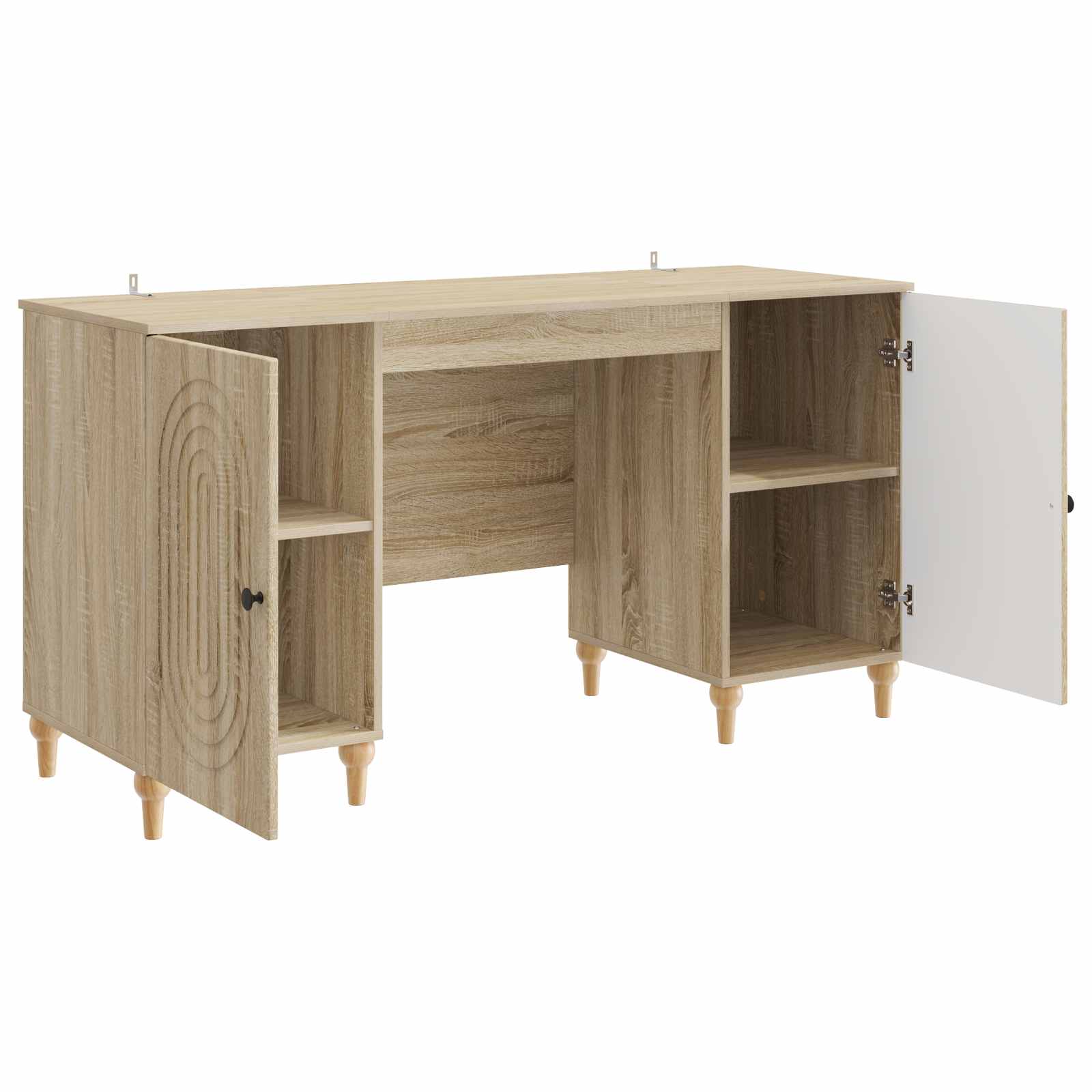 Γραφείο με ράφι Sonoma 142,5 x 50 x 75 εκ. Επεξεργασμένο Ξύλο - Pakobazaar