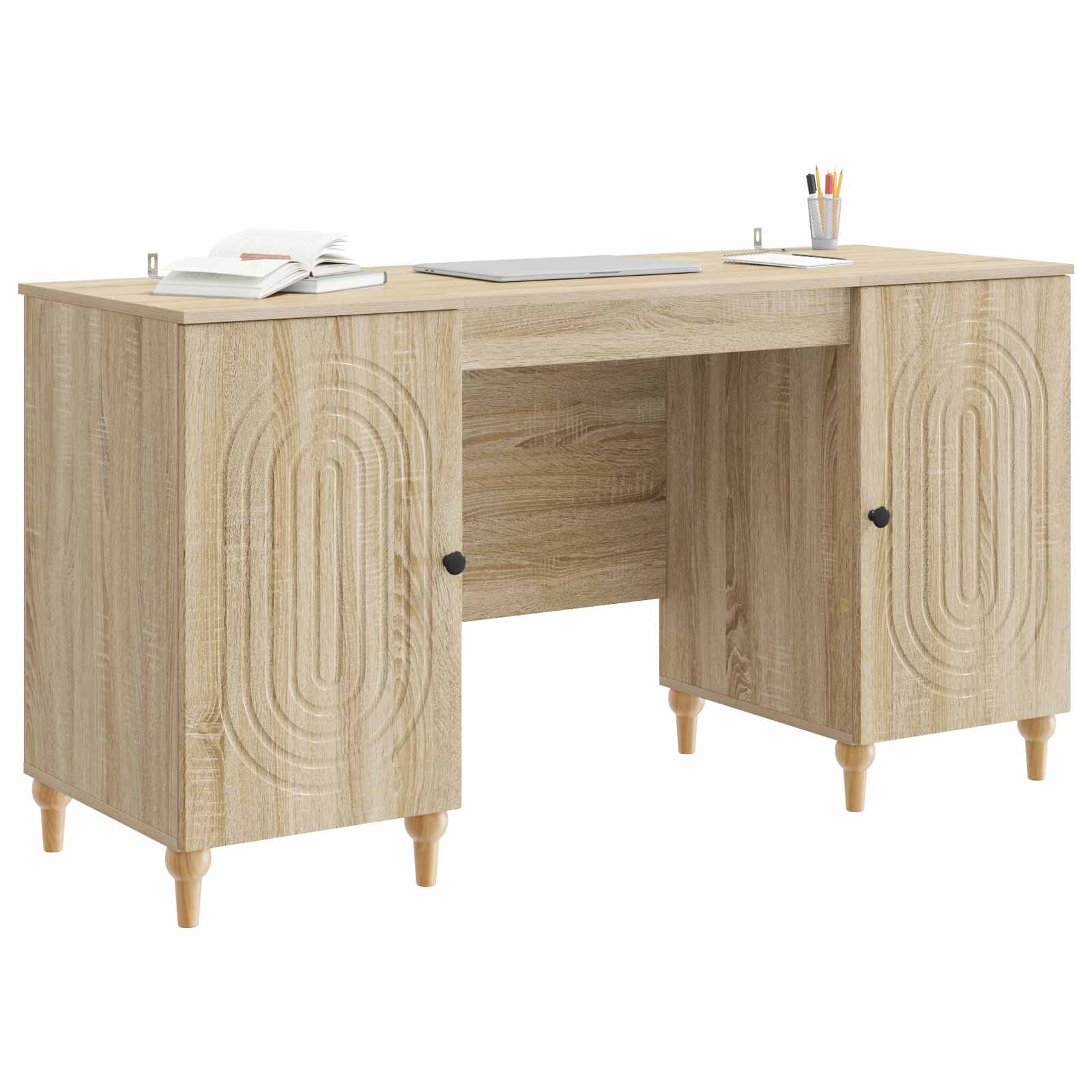 Γραφείο με ράφι Sonoma 142,5 x 50 x 75 εκ. Επεξεργασμένο Ξύλο - Pakobazaar