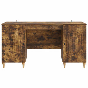 Γραφείο με ράφι Καπνισμένο Ξύλο Δρυός 142,5 x 50 x 75 εκ. - Pakobazaar
