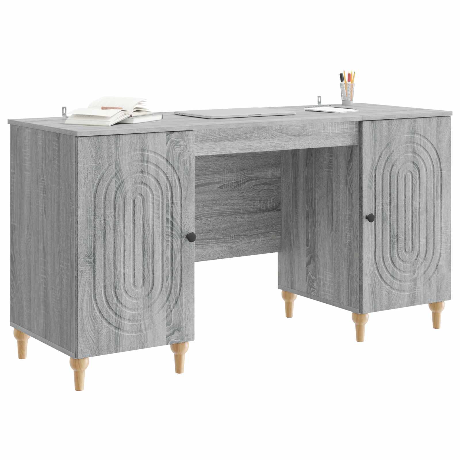 Γραφείο Γκρι Sonoma 142,5 x 50 x 75 εκ. Επεξεργασμένο Ξύλο - Pakobazaar