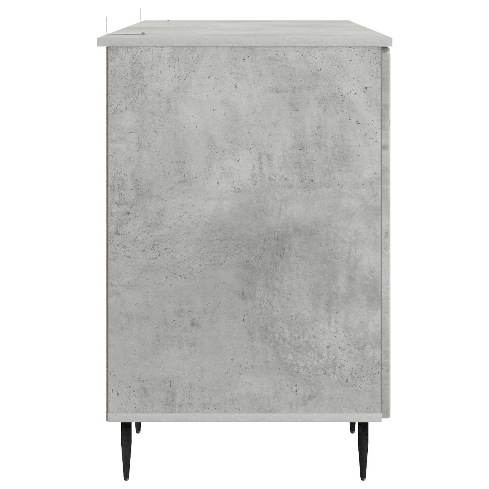 Γραφείο με ράφι με πόρτα Γκρι Σκυροδέματος 142,5 x 50 x 75 εκ. - Pakobazaar