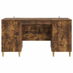 Γραφείο με ράφι Καπνισμένο Ξύλο Δρυός 142,5 x 50 x 75 εκ. - Pakobazaar