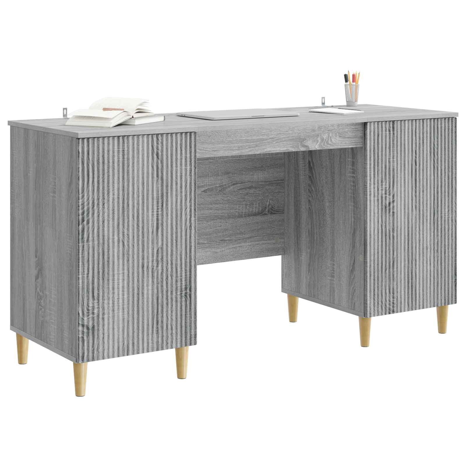 Γραφείο Γκρι Sonoma 142,5 x 50 x 75 εκ. Επεξεργασμένο Ξύλο - Pakobazaar