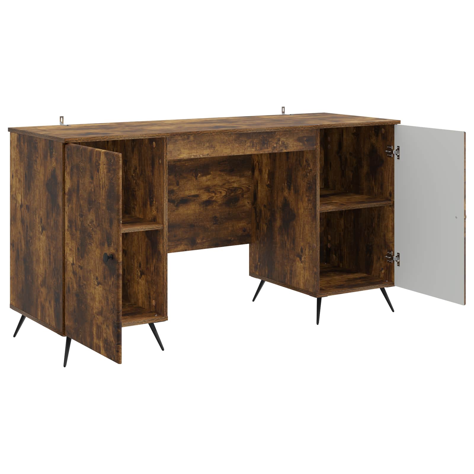 Γραφείο με ράφι Καπνισμένο Ξύλο Δρυός 142,5 x 50 x 75 εκ. - Pakobazaar
