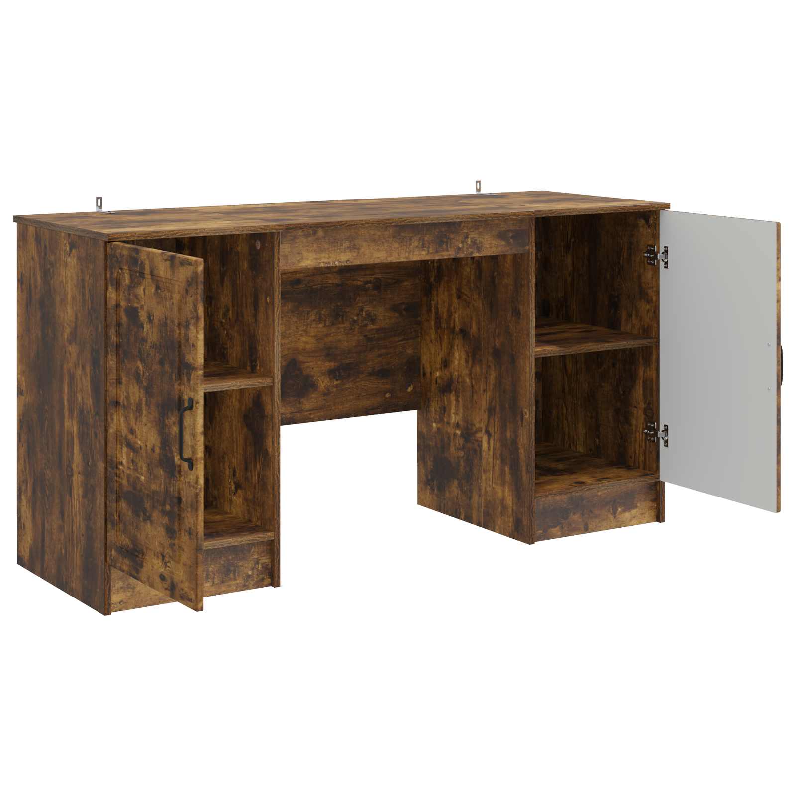 Γραφείο με ράφι Καπνισμένο Ξύλο Δρυός 142,5 x 50 x 75 εκ. - Pakobazaar