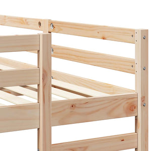 Σκελετός Κουκέτας Τριών Επιπέδων Καφέ 160 x 200 cm