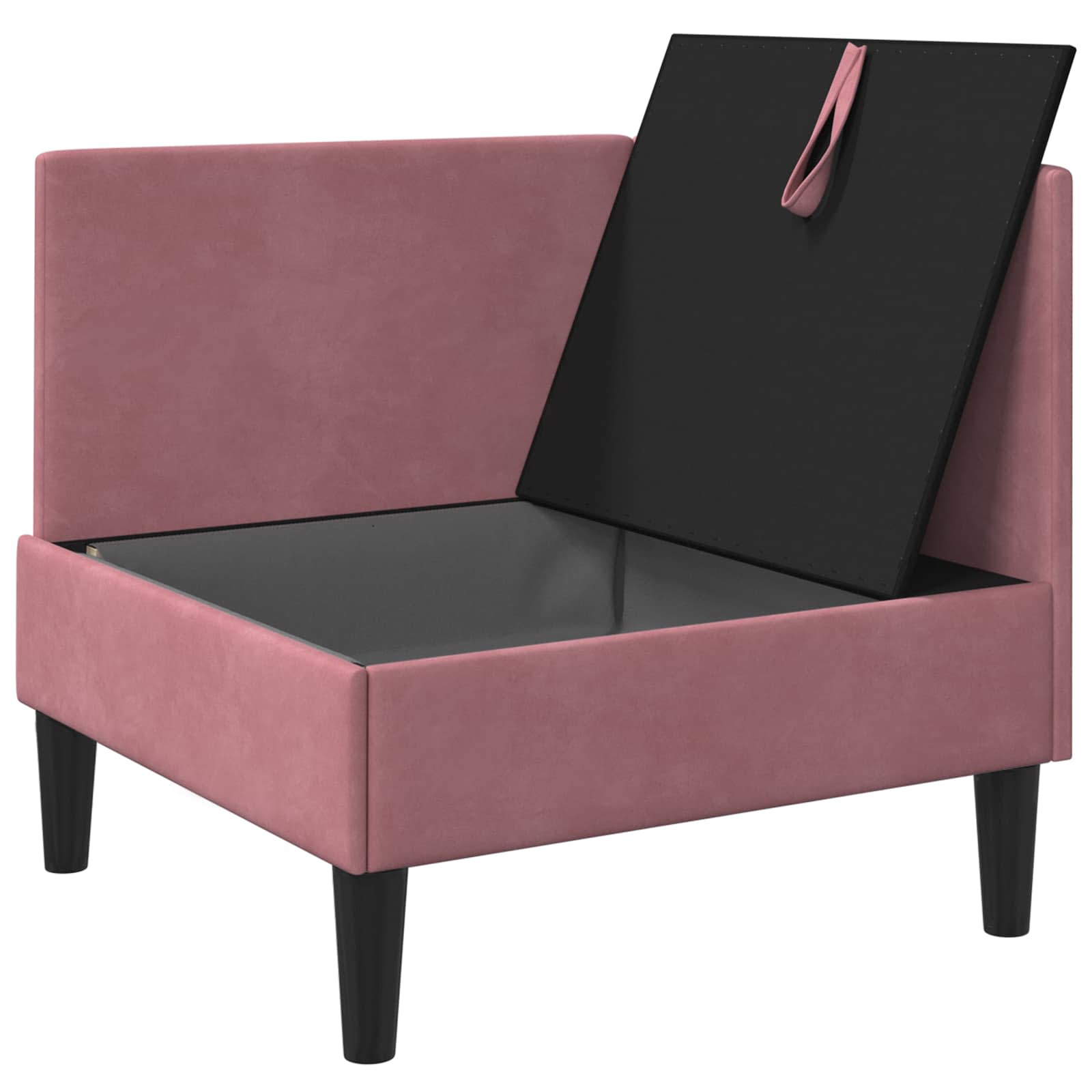 Καθιστικό με αποθήκευση Ροζ Βελούδο - Pakobazaar