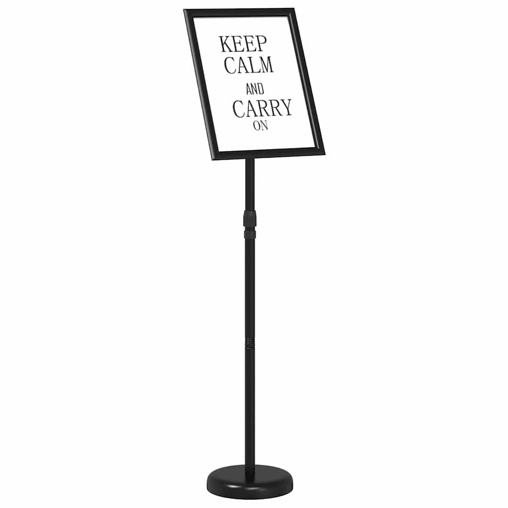 Εκθεσιακές Οθόνες Μαύρο 25 x 25 x 125 εκ Αλουμίνιο