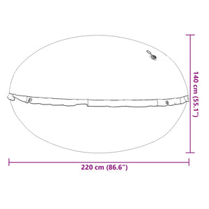 Χειμερινό Μαξιλάρι Πισίνας Μπλε Ø 220 x 140 εκ PVC - Pakobazaar