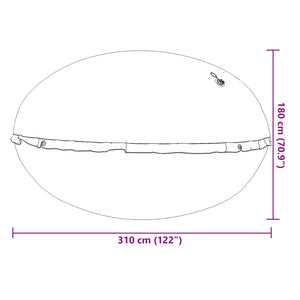 Χειμερινό Μαξιλάρι Πισίνας Μπλε Ø 310 x 180 εκ PVC - Pakobazaar