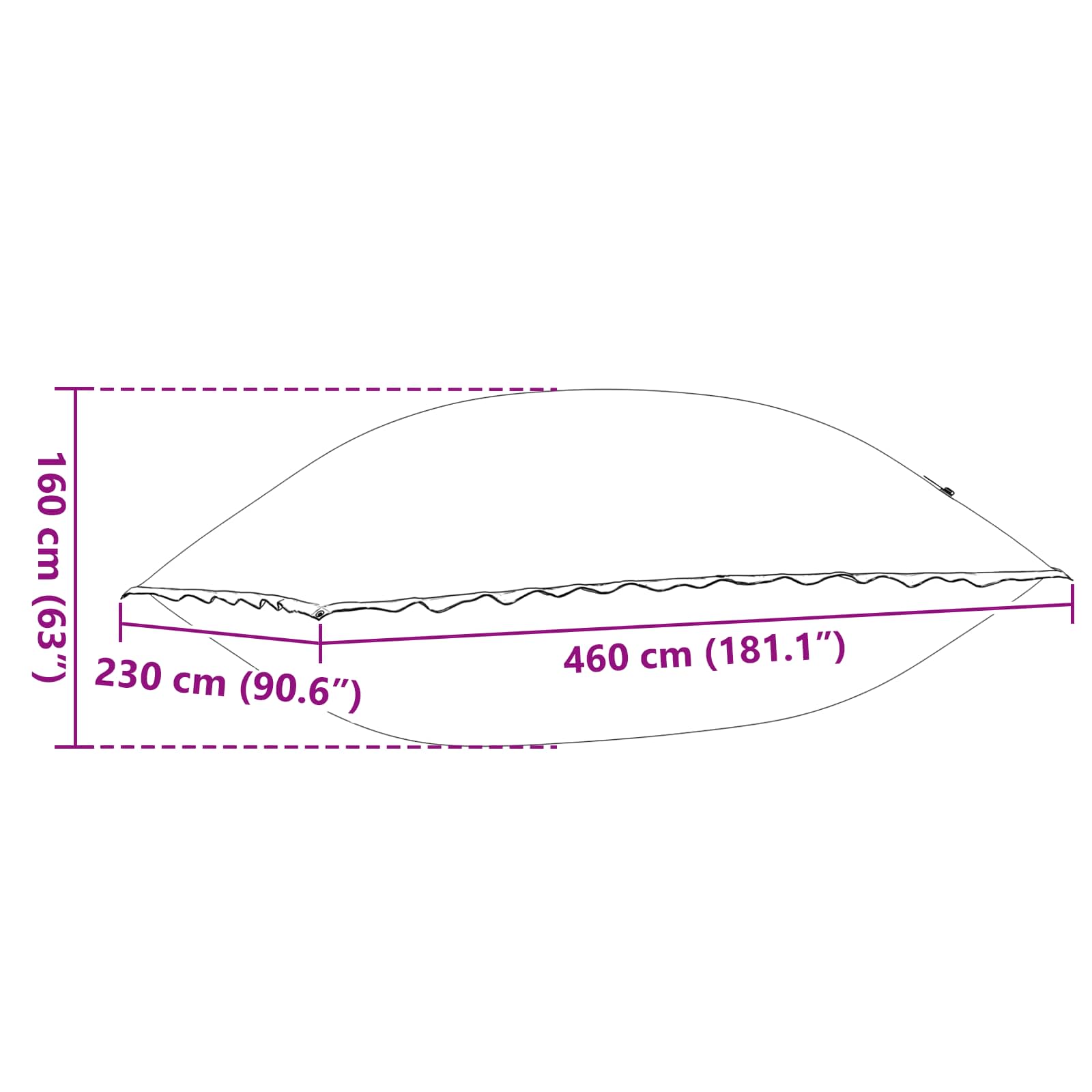 Χειμερινό Μαξιλάρι Πισίνας Μπλε 460 x 230 x 160 εκ PVC - Pakobazaar