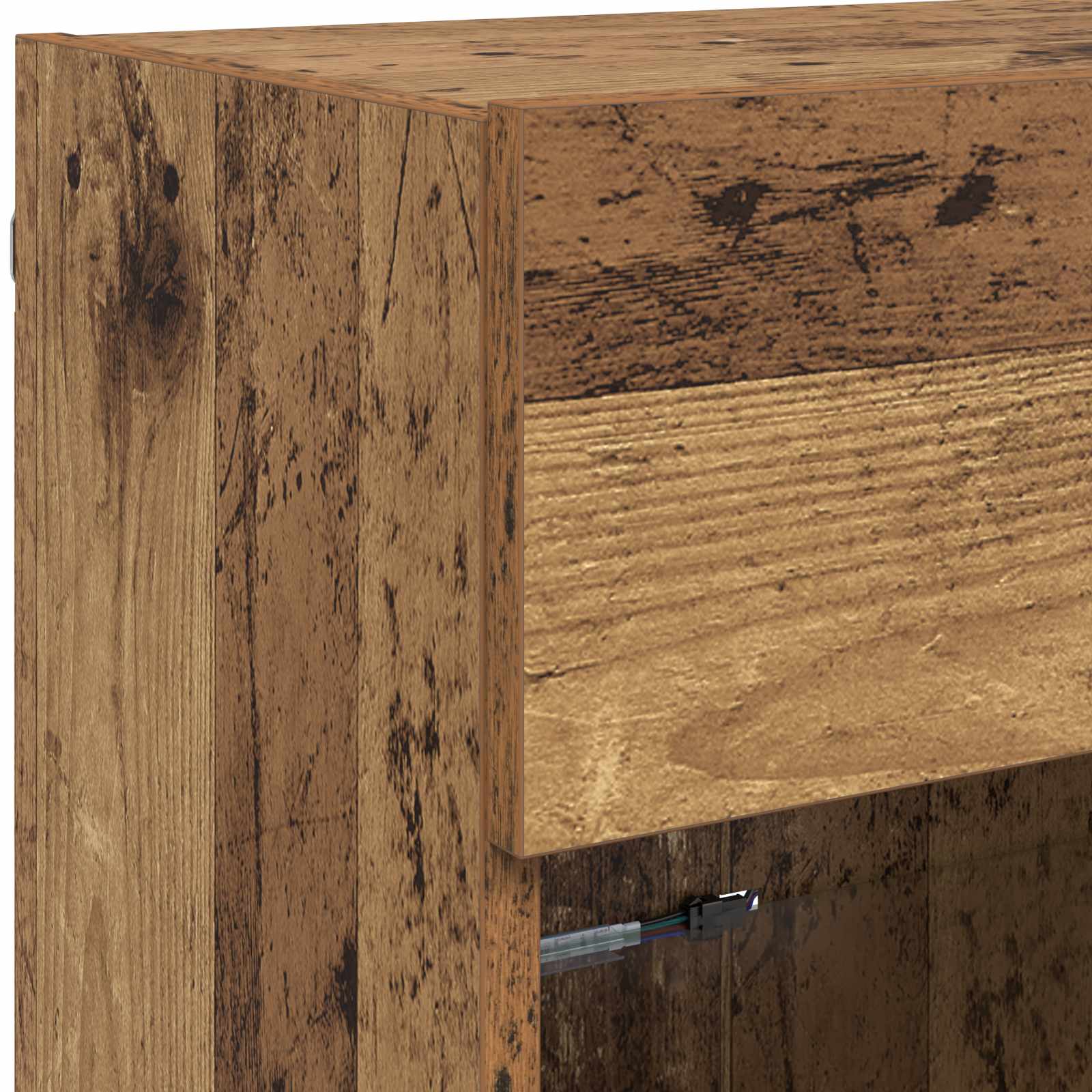 Ντουλάπι Τηλεόρασης Τοίχου Παλιό Ξύλο 98,5 x 30 x 60,5 εκ - Pakobazaar